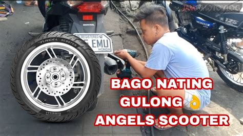 Nagpalit muna tayo ng bagong gulong sa harap sa Shop ng .